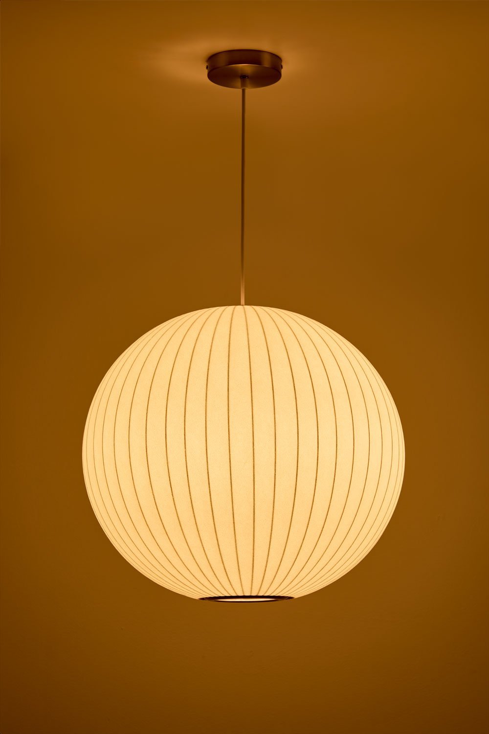 Luminária de teto em seda artificial e ferro Worel, imagem de galeria 3