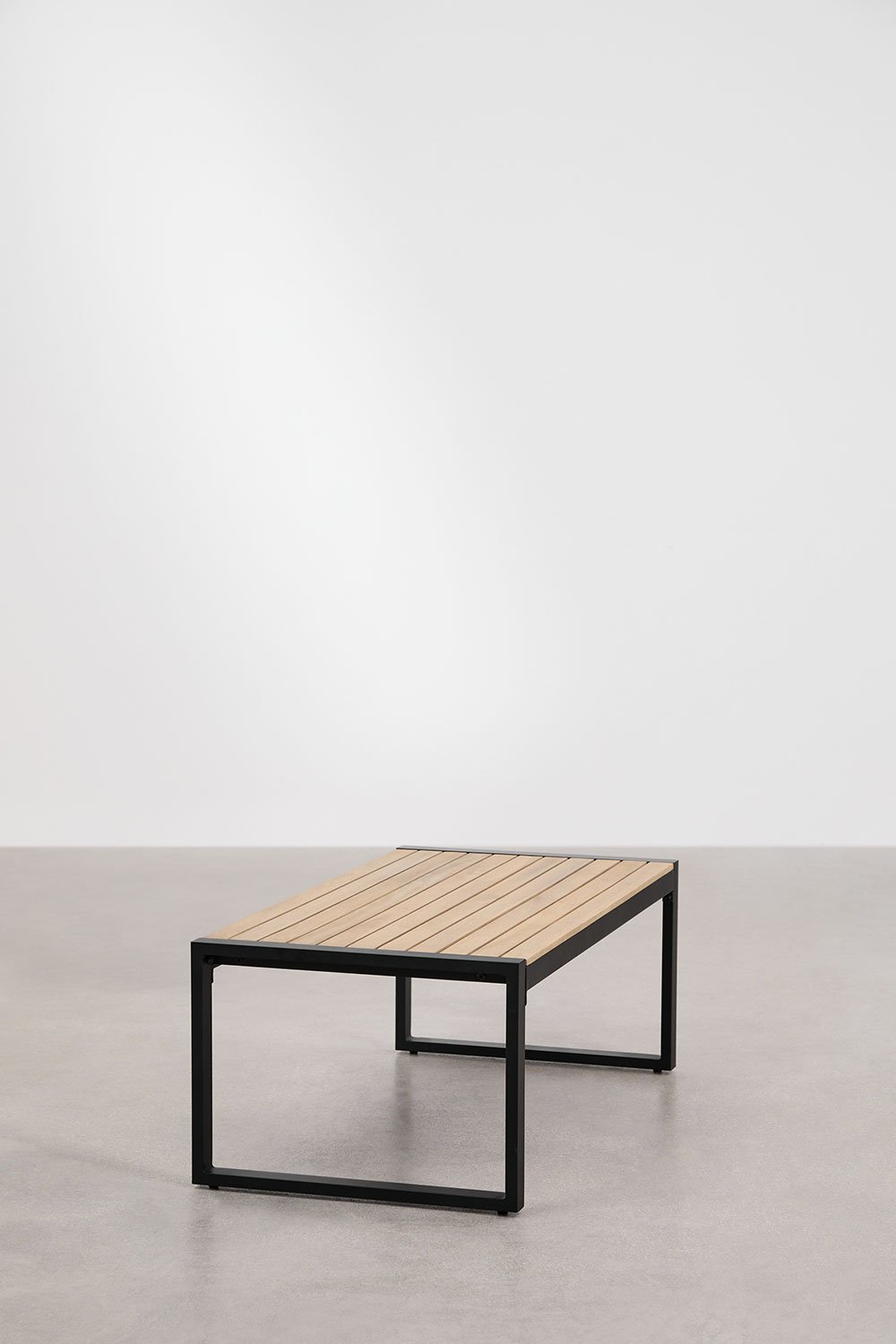 Conjunto de jardim Lipov com sofá de 3 lugares e mesa de centro em alumínio e madeira de acácia 110x55cm, imagem de galeria 7