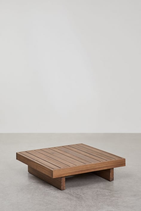 Mesa de centro quadrada Dailin 75x75 cm em madeira de acácia