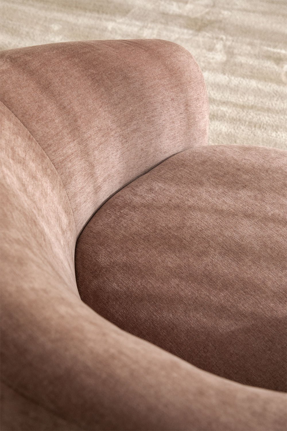 Pacote de 2 poltronas giratórias de chenille Mieres, imagem de galeria 2