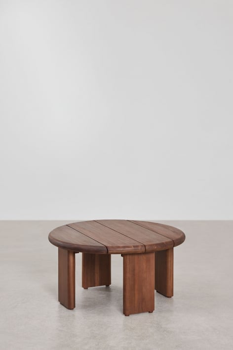 Mesa lateral redonda (Ø70 cm) em madeira de acácia Famara