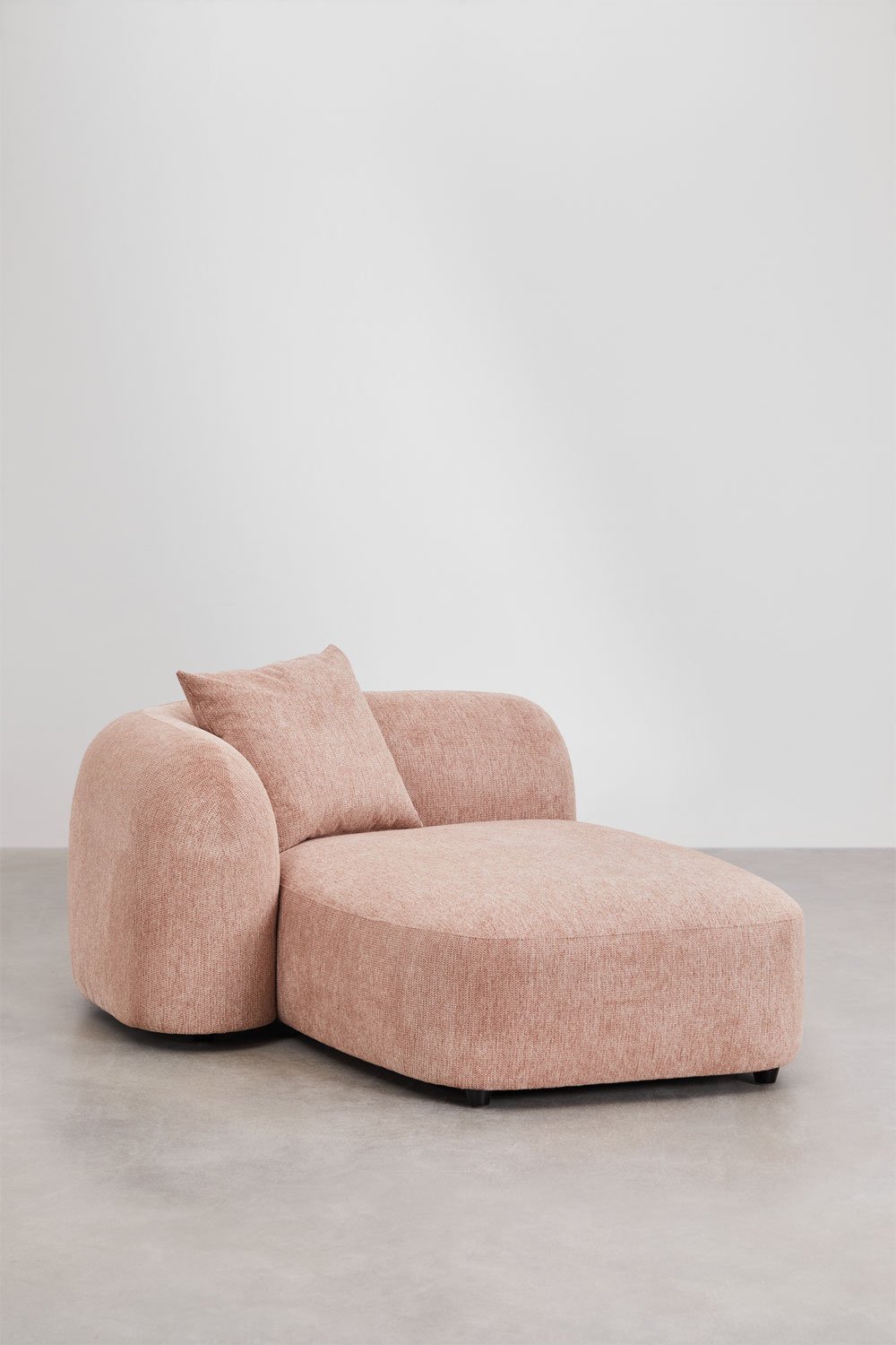 Sofá chaise longue esquerdo modular de 3 peças em chenille Coco, imagem de galeria 4