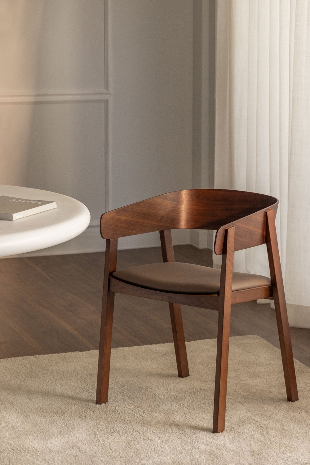 Cadeira de jantar de madeira Olsen , imagem de galeria 1