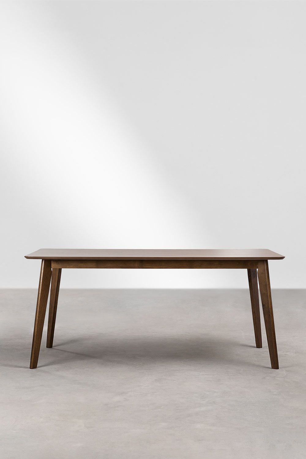 Mesa de jantar retangular 180x90 cm em MDF e madeira de borracha Kerhen, imagem de galeria 3