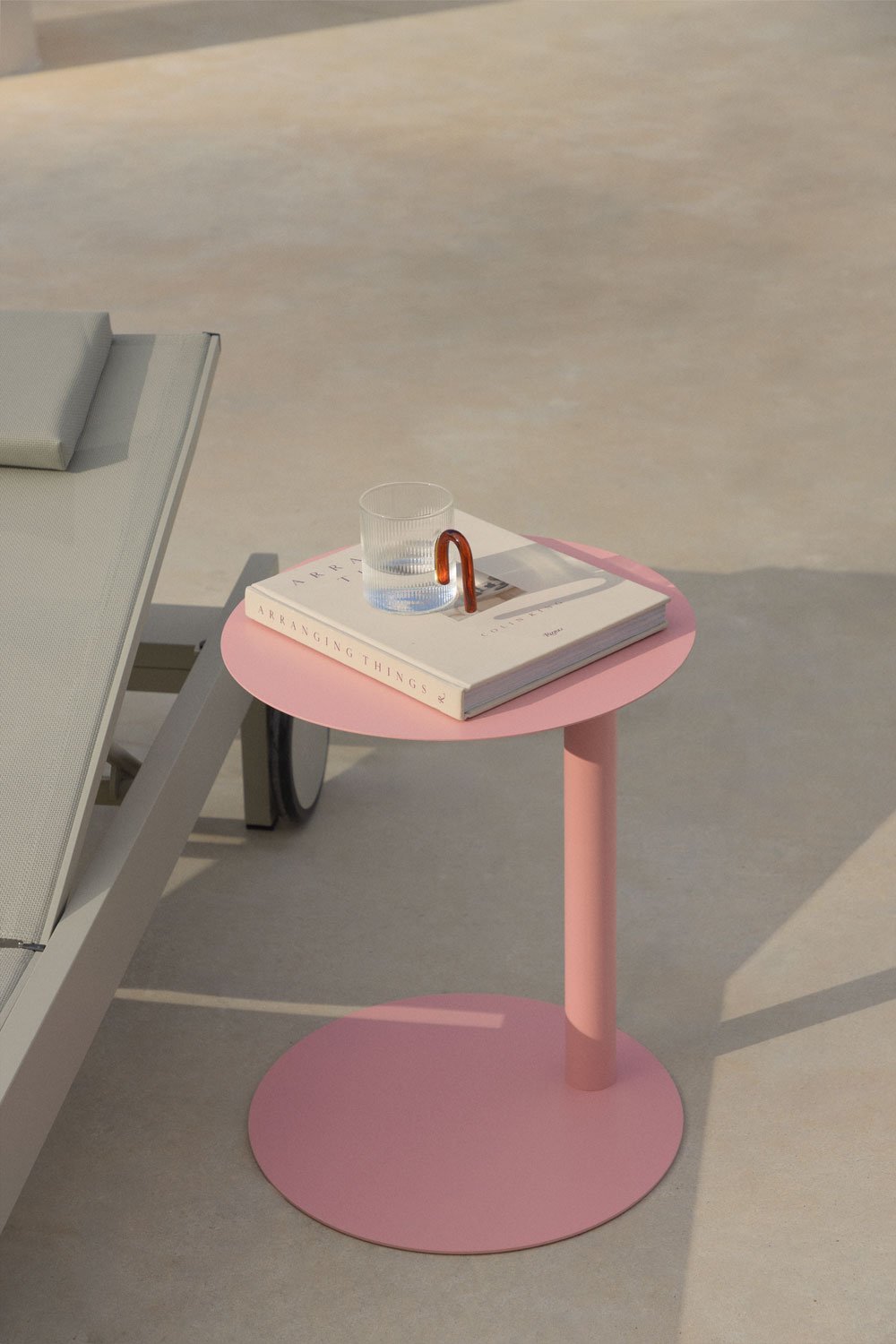 Mesa de apoio de jardim redonda Ø40 cm em aço Yannik, imagem de galeria 1