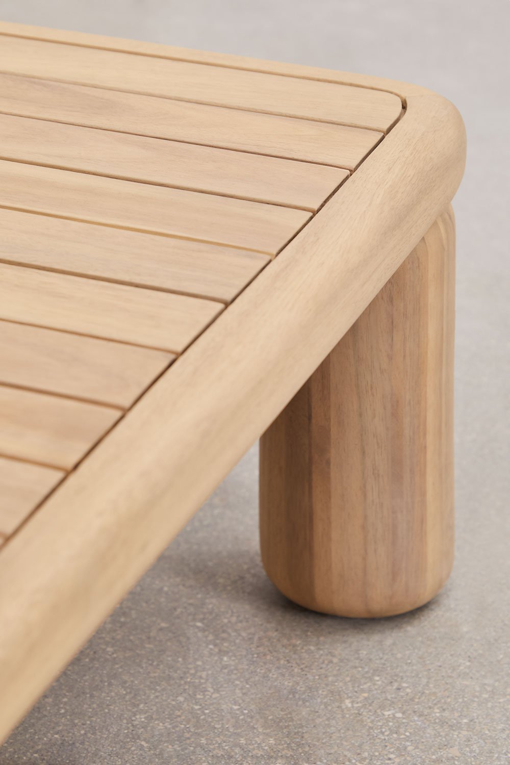 Mesa de centro retangular de jardim 115x70 cm em madeira de acácia Ioanis, imagem de galeria 6