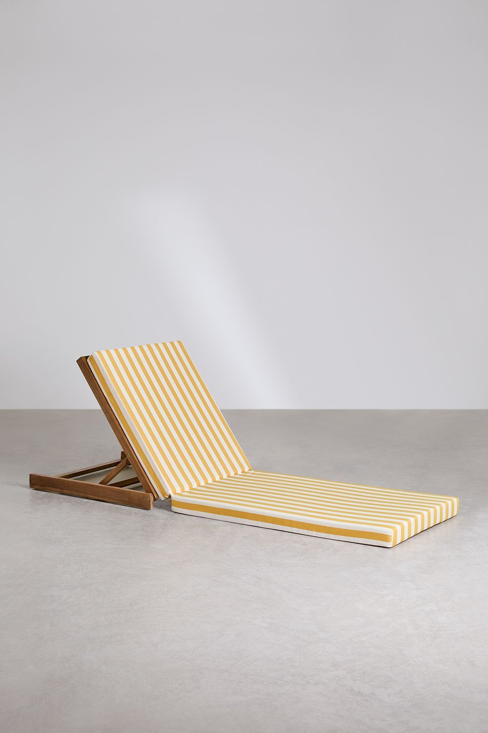 Espreguiçadeira reclinável de madeira de acácia Idaira, imagem de galeria 3