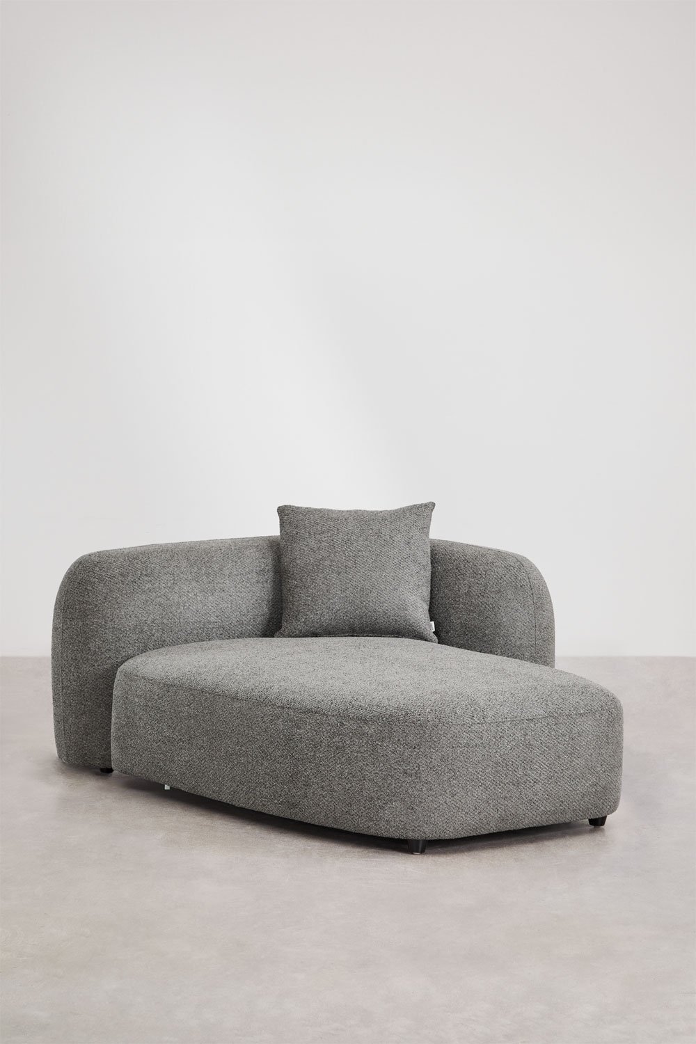 Chaise longue direito para sofá modular em chenille Coco, imagem de galeria 1