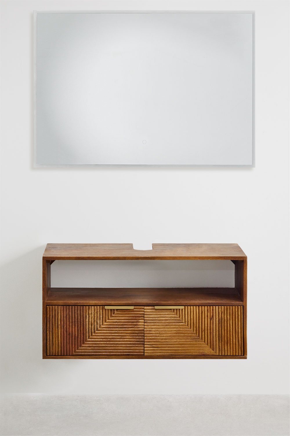 Conjunto de móvel de casa de banho em madeira de manga Baty, imagem de galeria 1
