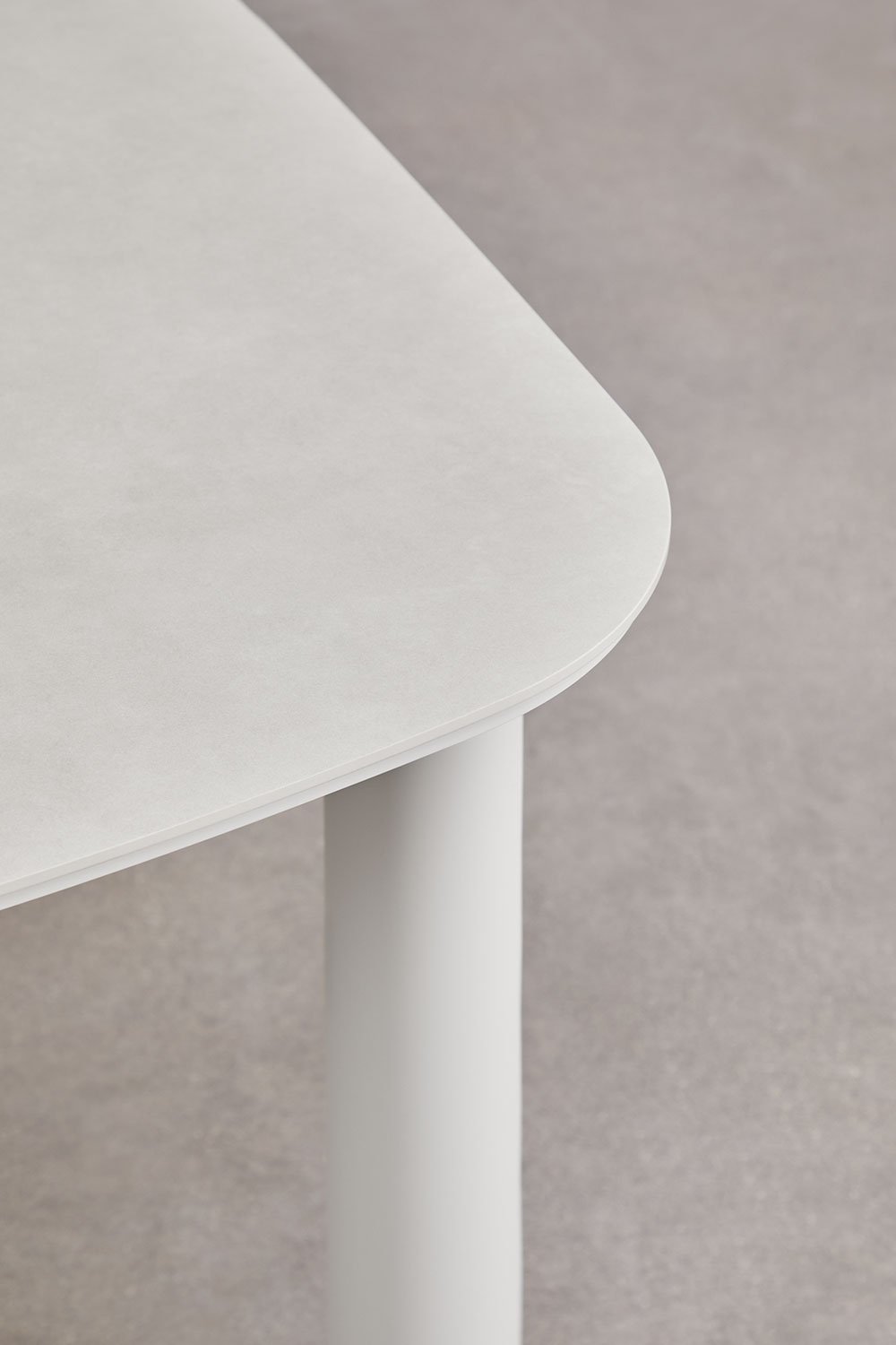 Conjunto de mesa extensível retangular 220-280x100 cm em cerâmica Zinti e 8 cadeiras de jardim em alumínio e tecido Roderise, imagem de galeria 4