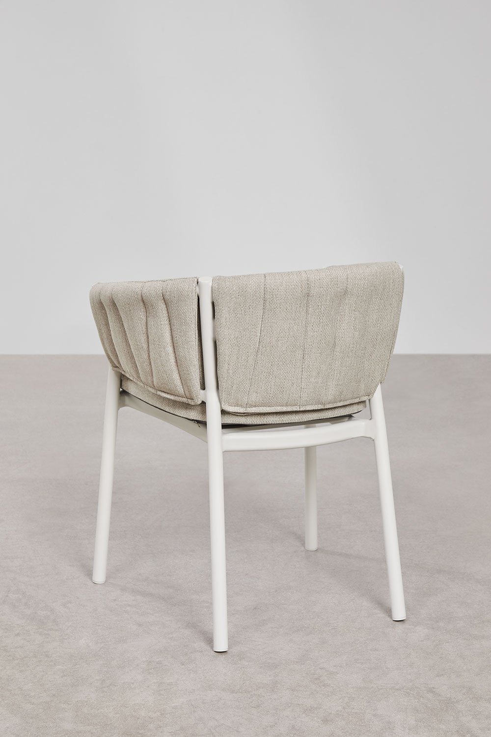 Conjunto de mesa extensível retangular 220-280x100 cm em cerâmica Zinti e 8 cadeiras de jardim em alumínio e tecido Roderise, imagem de galeria 8