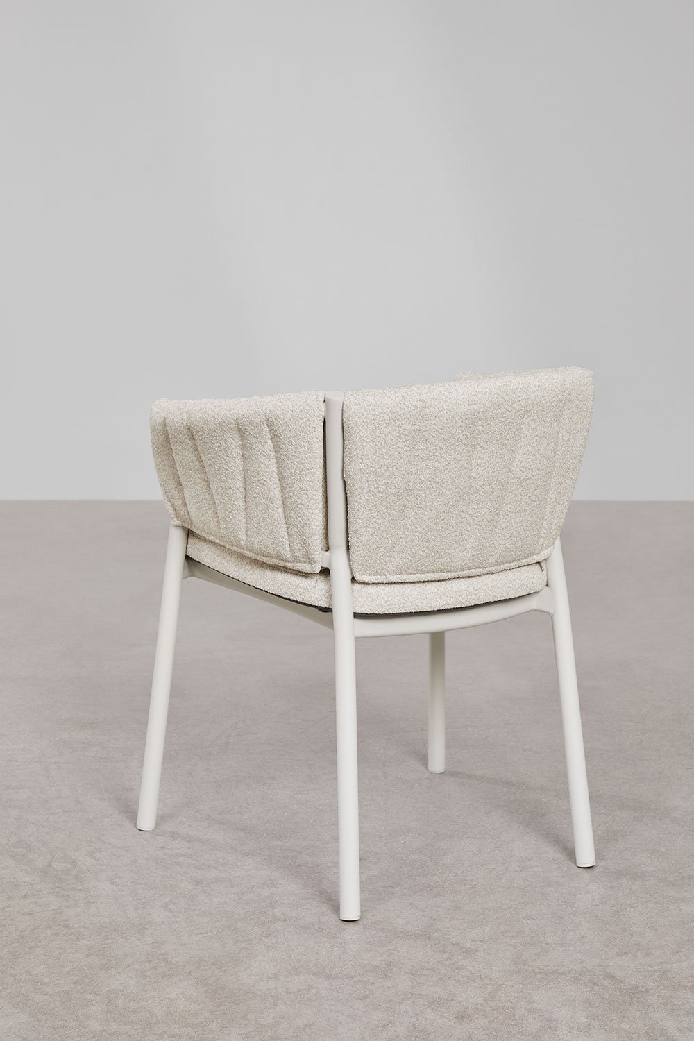 Conjunto de mesa retangular extensível em cerâmica Zinti 220-280x100 cm e 8 cadeiras de jardim em alumínio e tecido Roderise, imagem de galeria 8