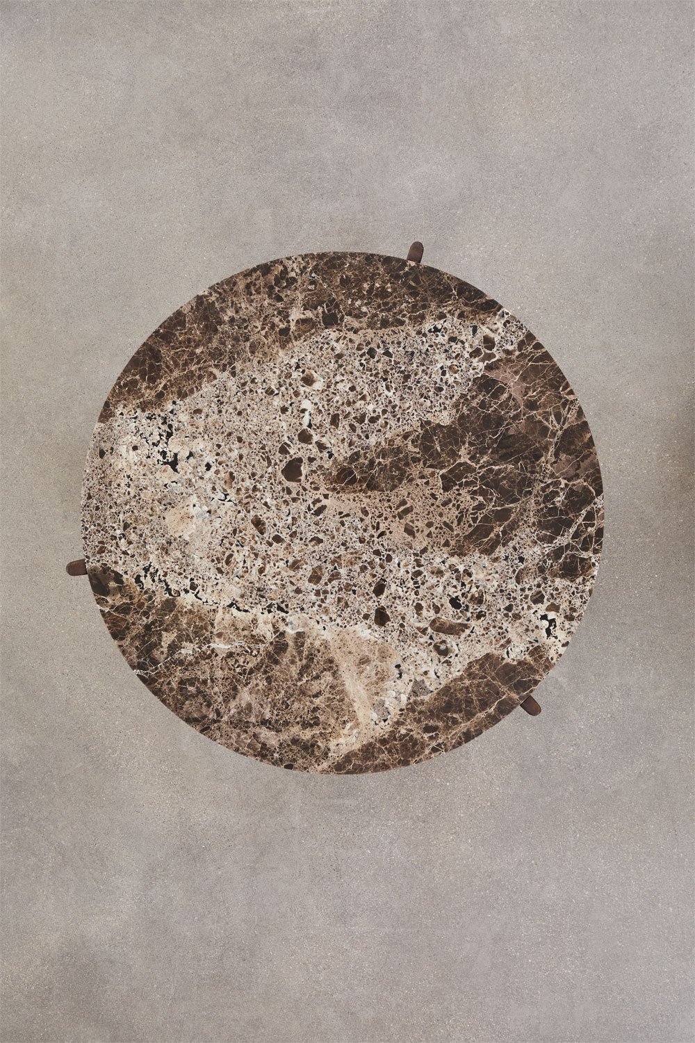 Round coffee table in natural stone and mango wood Lavinia, imagem de galeria 8