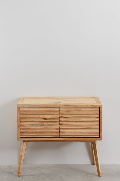 Conjunto de móvel de casa de banho em madeira Deleyna