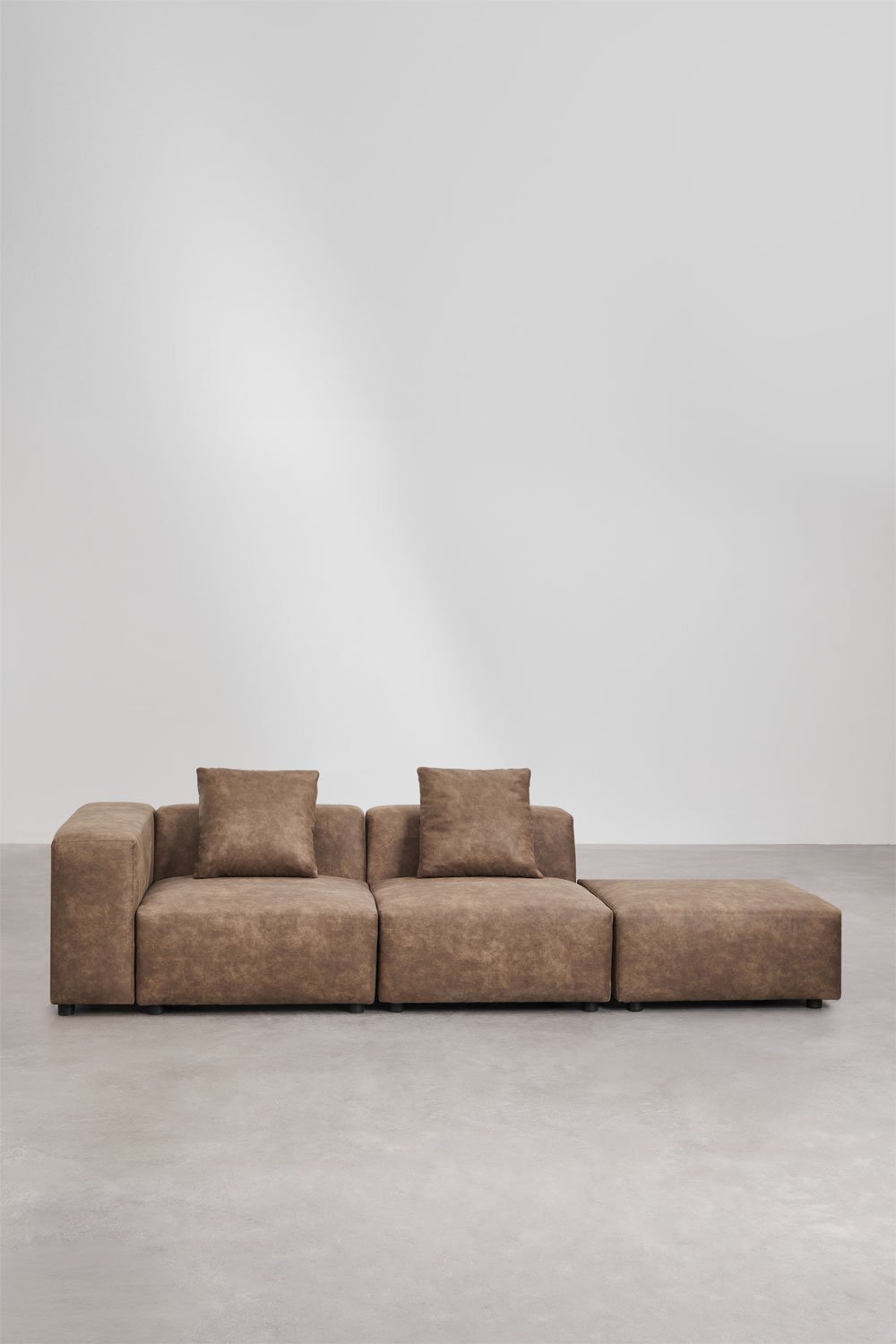 Sofá modular de canto esquerdo de 2 peças com braço alto e puff ↔︎285 cm Bruna, imagem de galeria 4