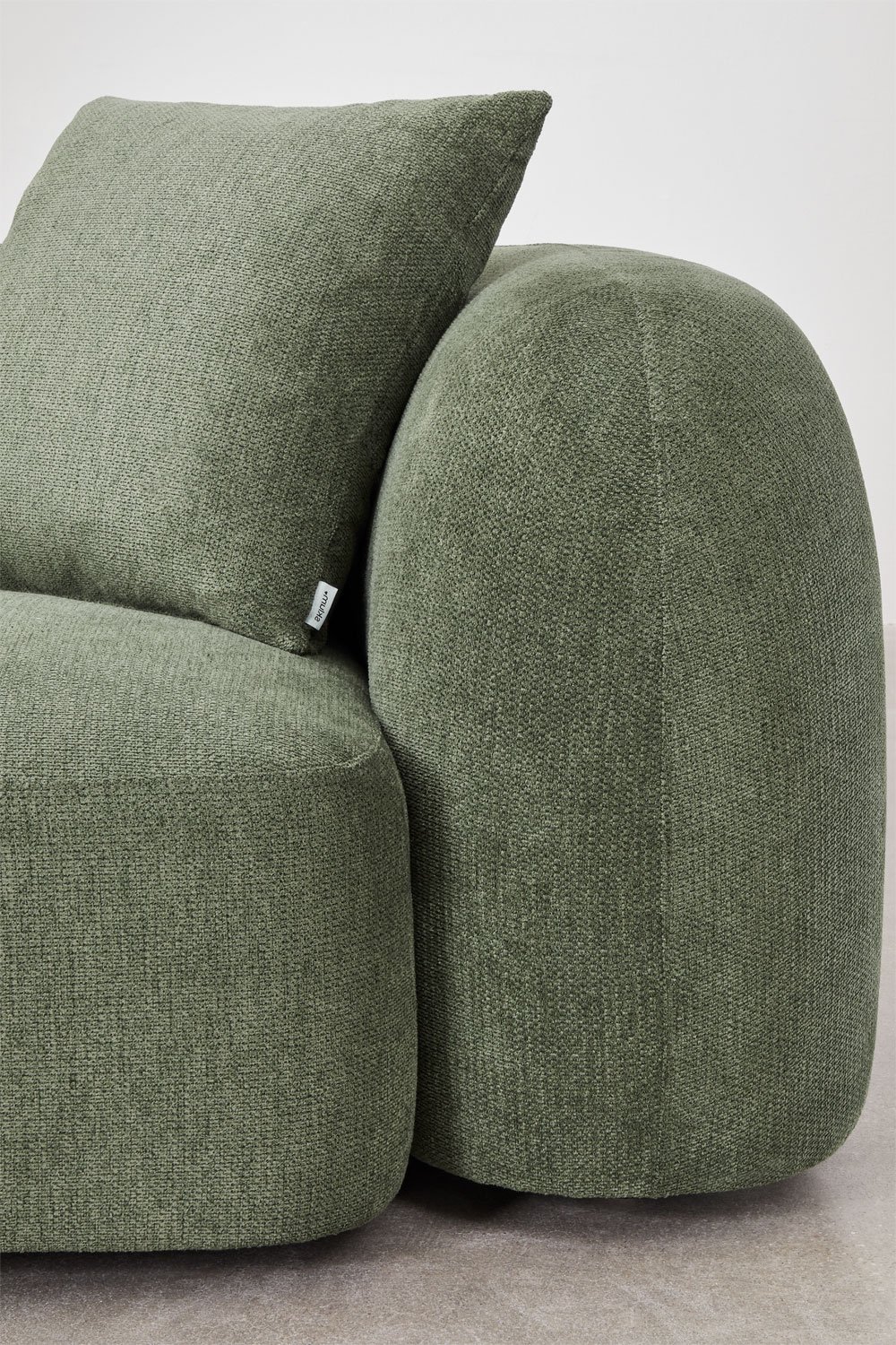 Módulo de canto direito de 2 lugares para sofá modular em chenille Coco, imagem de galeria 2