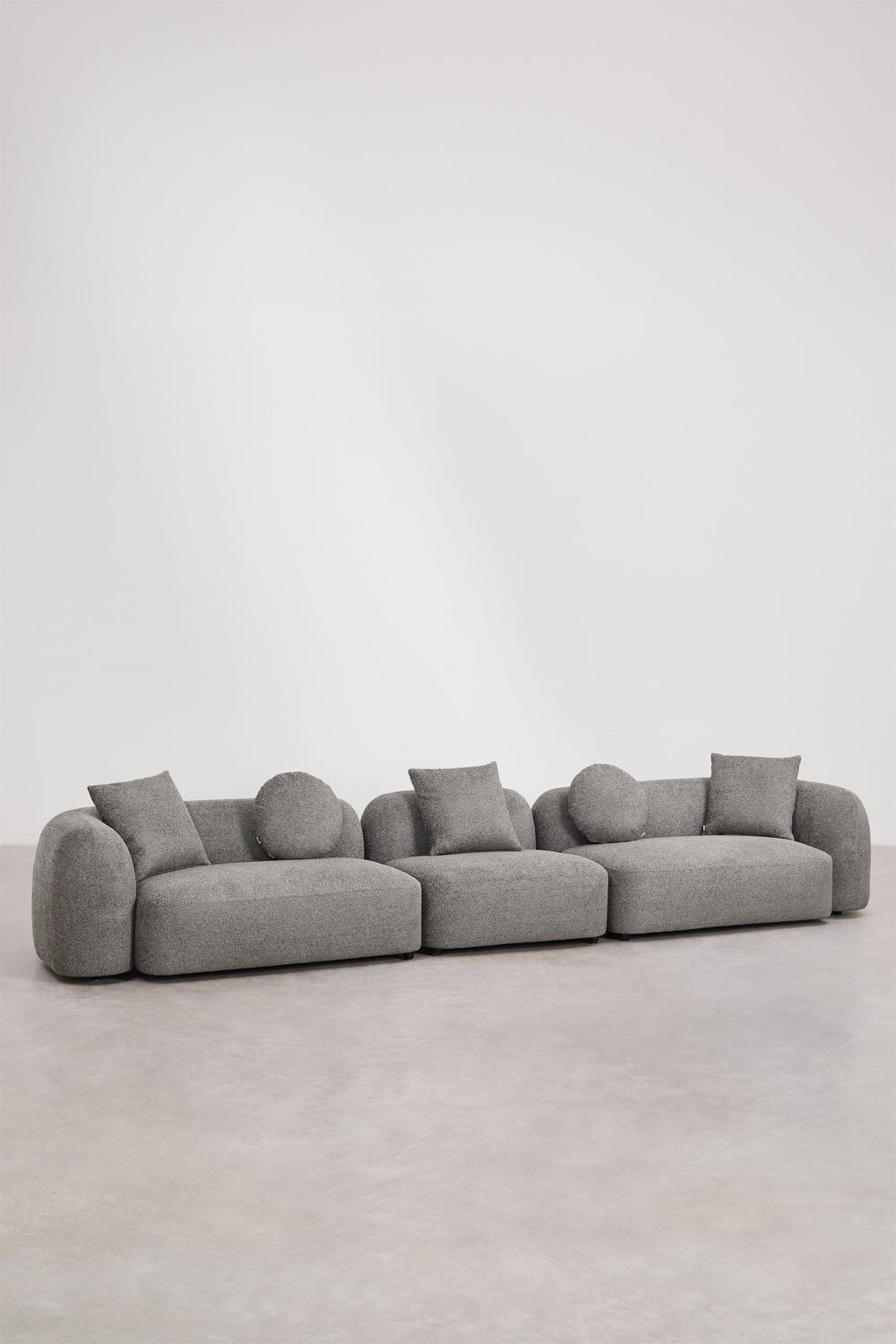 Sofá modular de 3 peças em chenille Coco, imagem de galeria 3