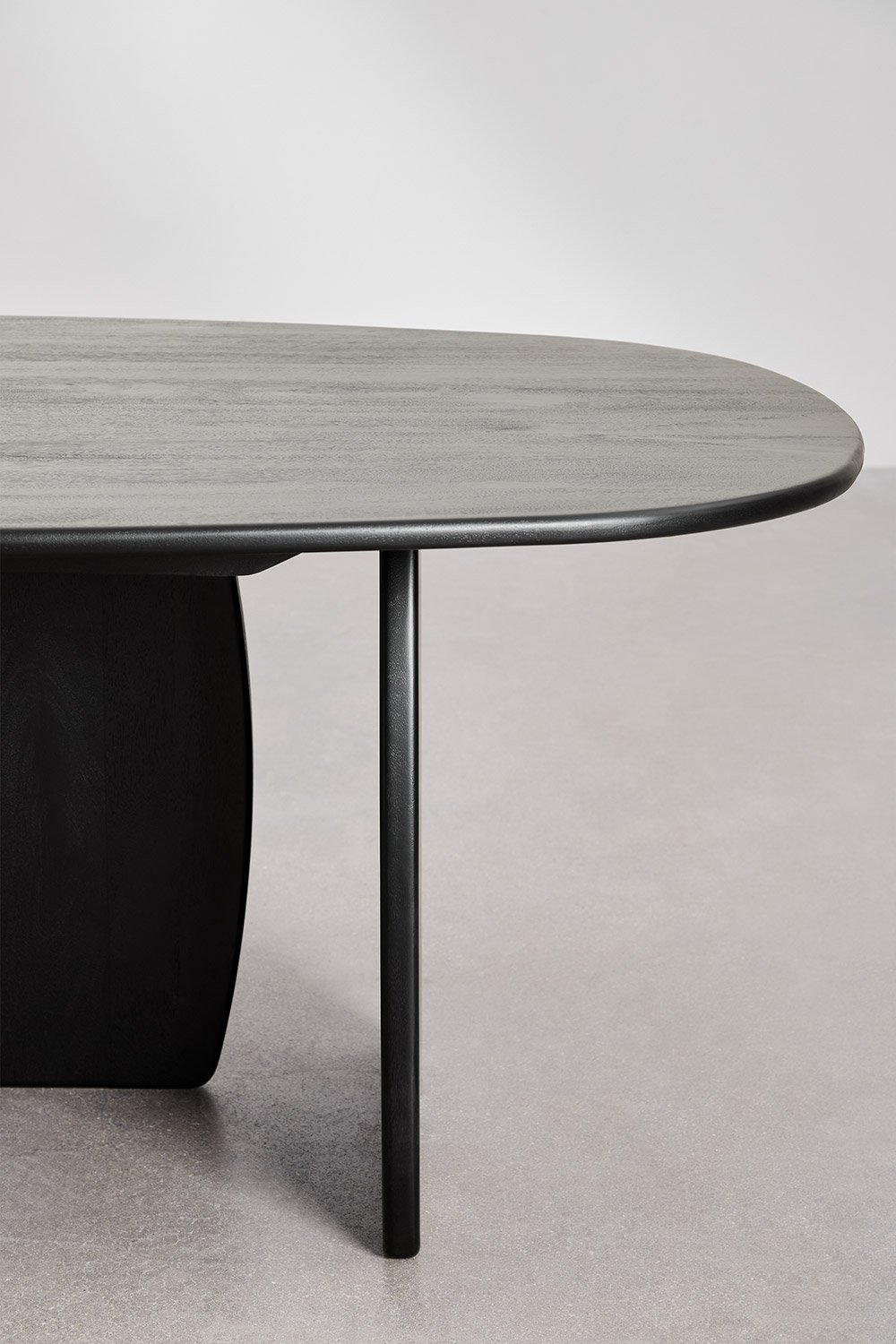 Mesa de jantar oval 260x120 cm em madeira de manga Agathe, imagem de galeria 5