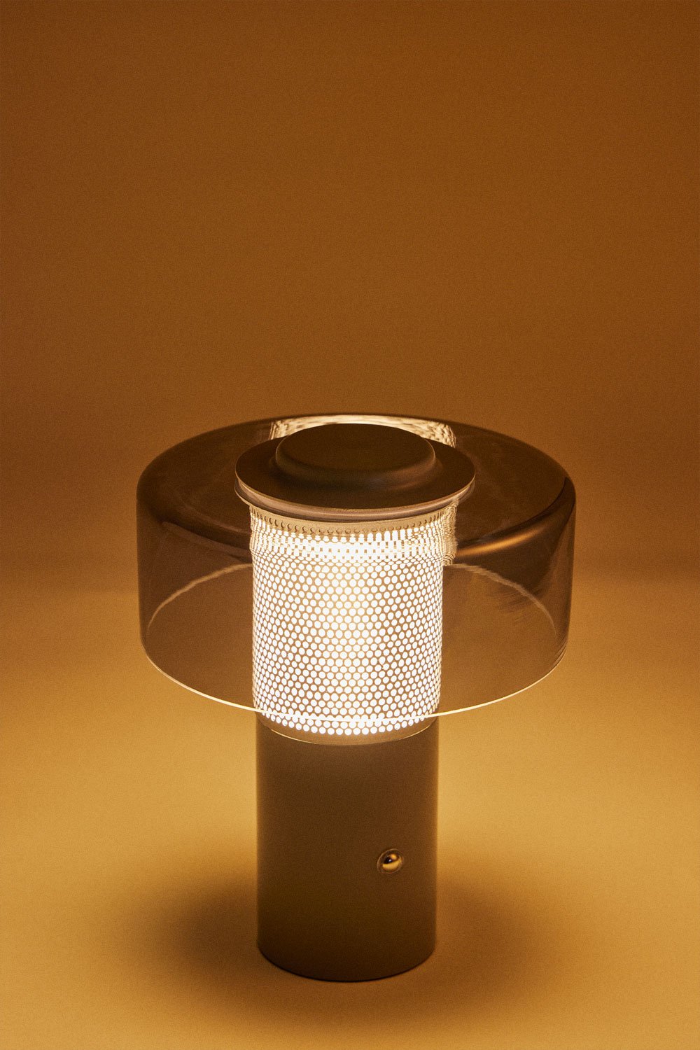 Luminária de mesa LED sem fio Elfriede para área externa em vidro e aço, imagem de galeria 4