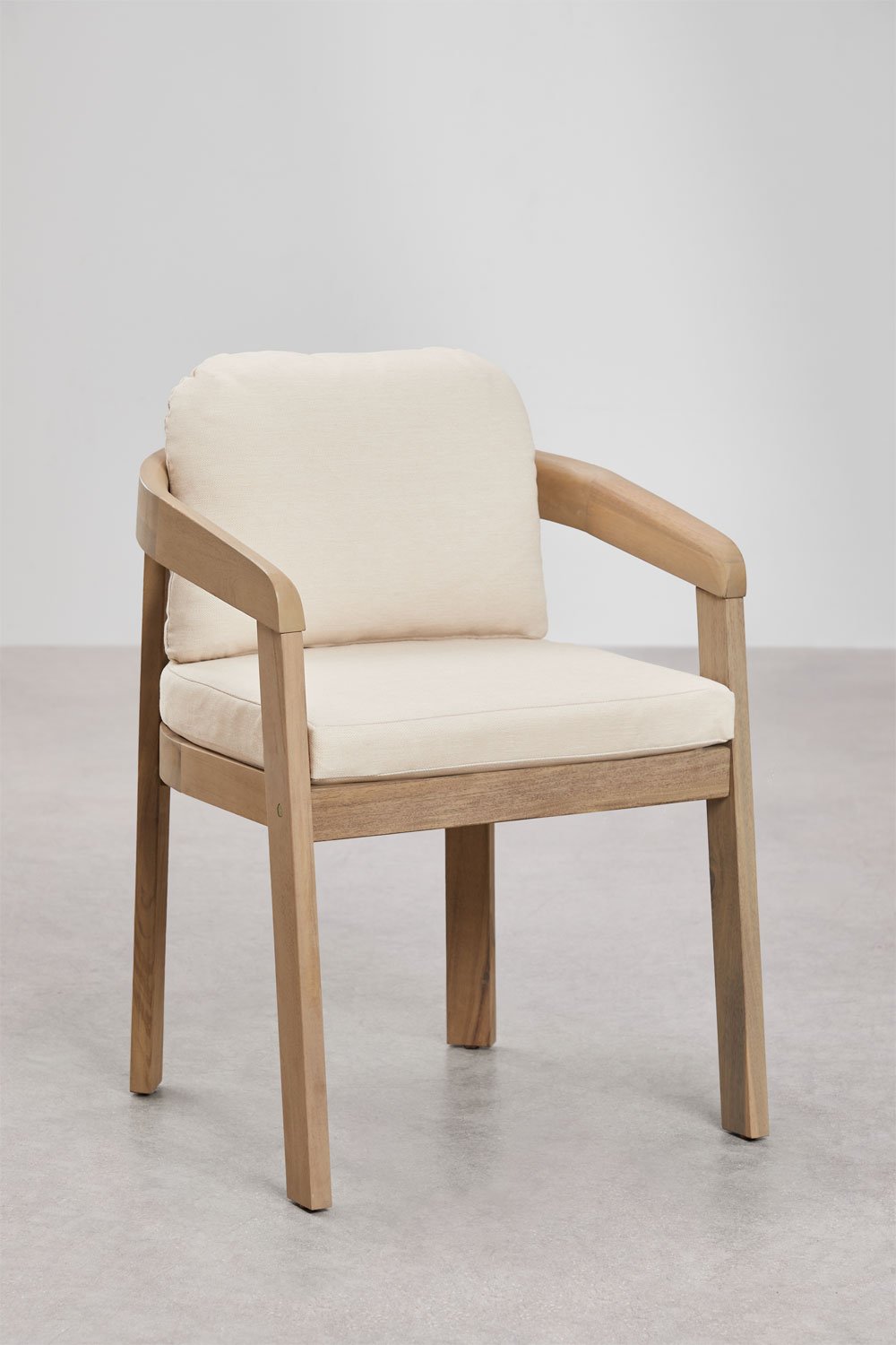 Conjunto de mesa oval 240x100 cm em madeira de acácia e 8 cadeiras de jantar em madeira de acácia Uleno, imagem de galeria 6