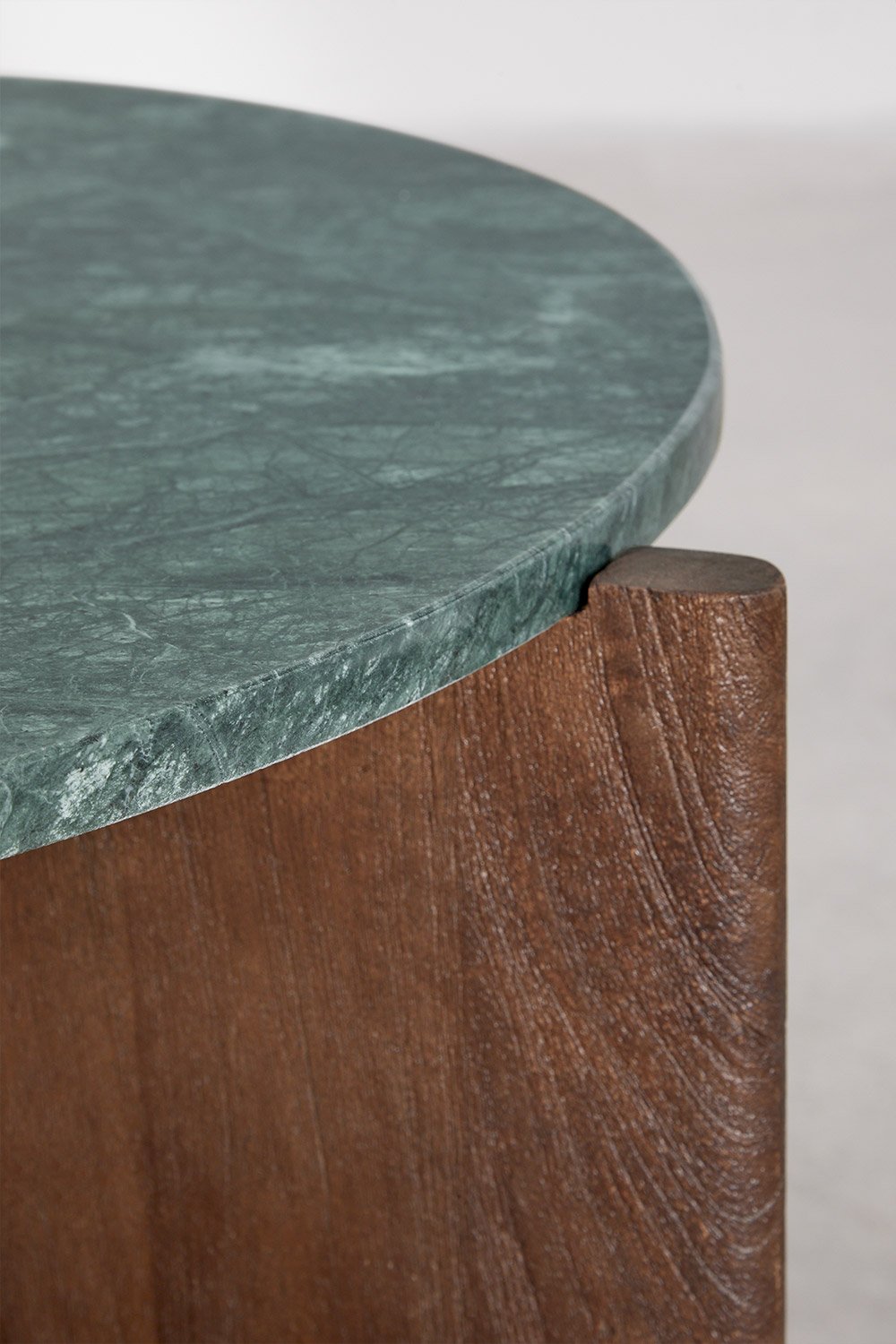 Round coffee table in natural stone and mango wood Lavinia, imagem de galeria 6