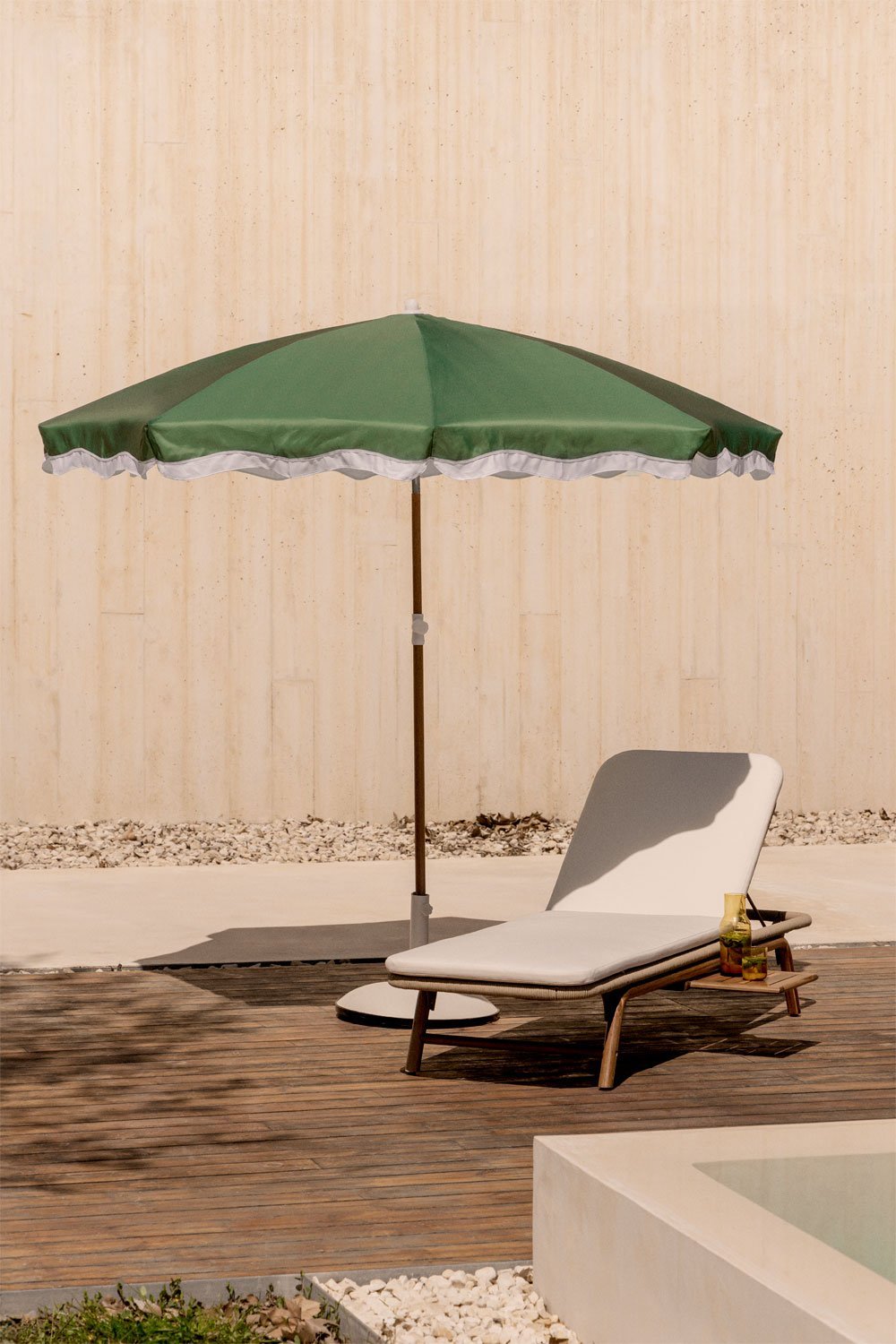 Guarda-sol Jarko Ø230 cm em tecido e aço, imagem de galeria 1