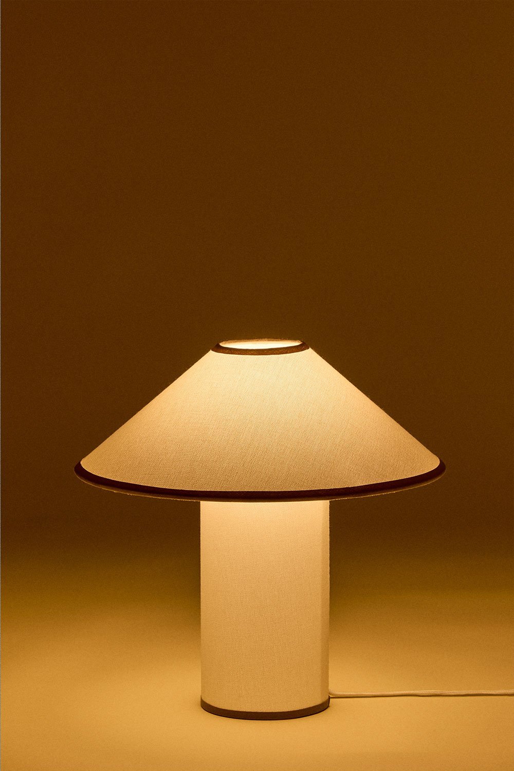 Candeeiro de mesa em linho Liduina ↑35 cm, imagem de galeria 3