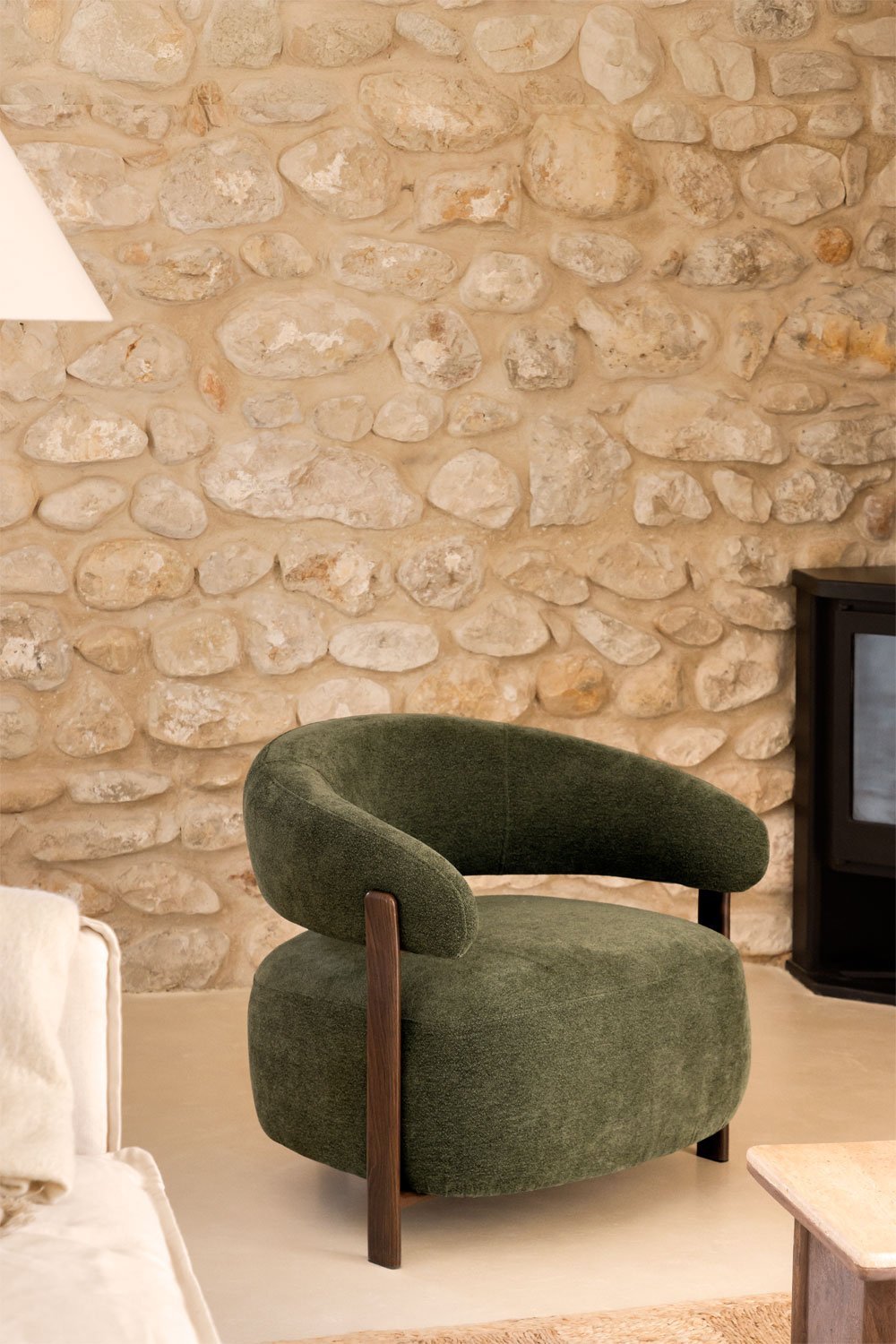 Pacote de 2 poltronas Jolie em tecido chenille, imagem de galeria 1