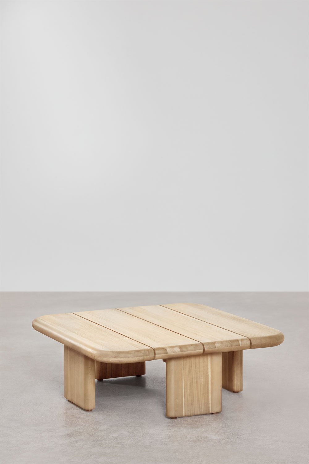 Conjunto de sala de estar com sofá de 3 lugares, 2 poltronas e 2 mesas de centro em vime e madeira de acácia Famara, imagem de galeria 12