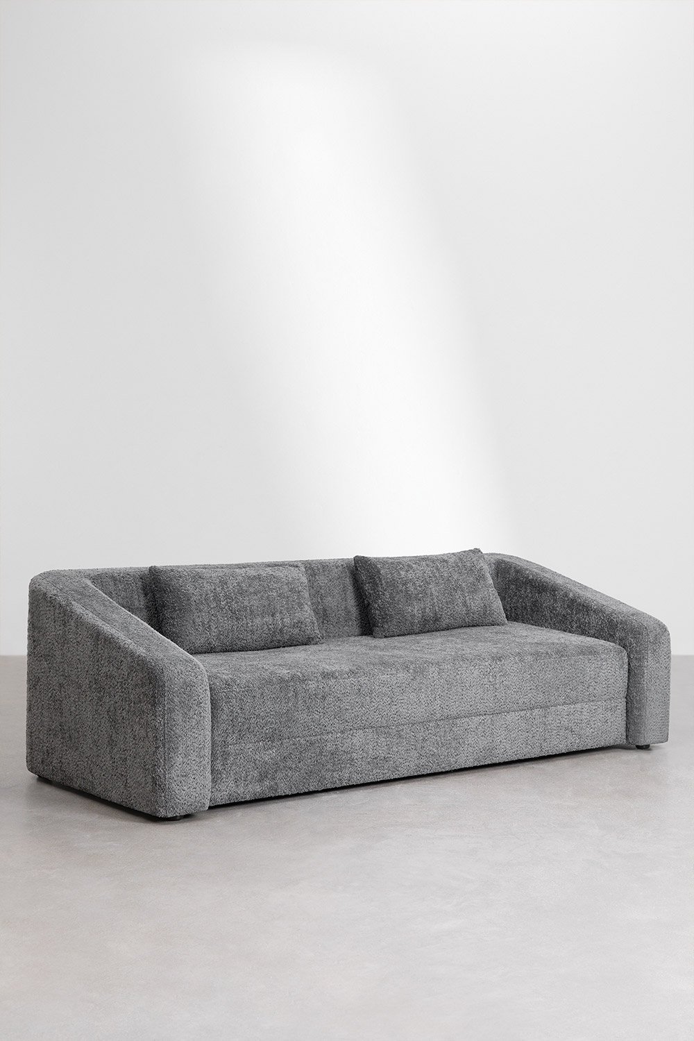 Sofá cama Dalila de 3 lugares em tecido bouclé, imagem de galeria 4