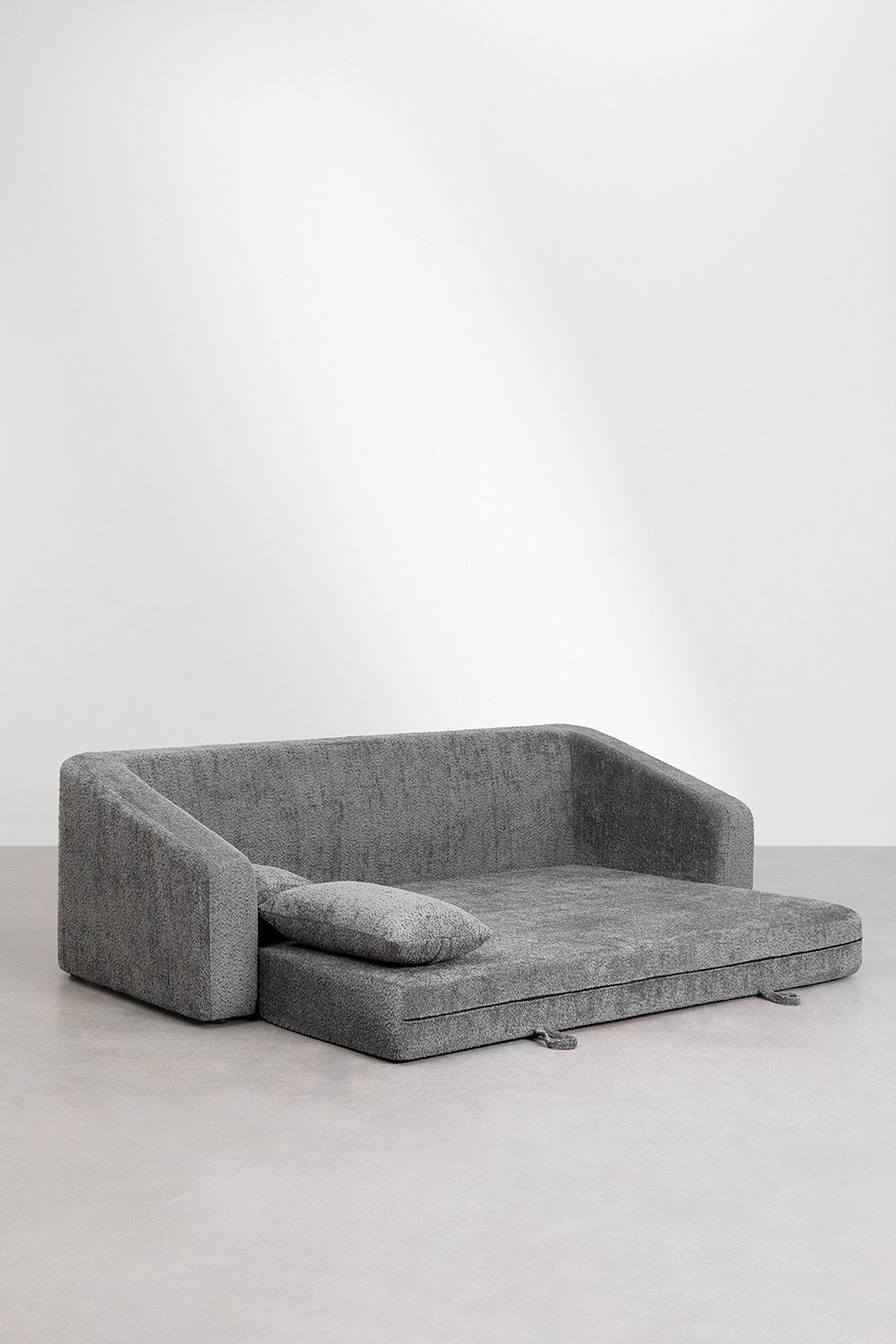 Sofá cama Dalila de 3 lugares em tecido bouclé, imagem de galeria 5