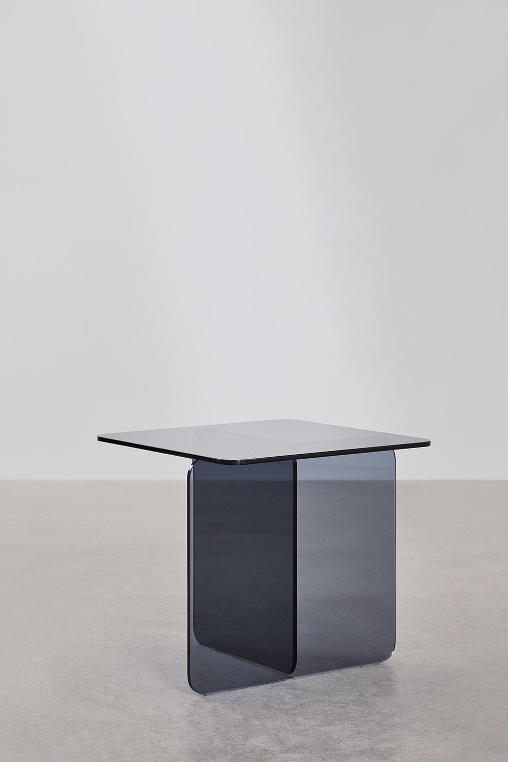 Mesa lateral quadrada 50x50 cm em vidro temperado Eliana , imagem de galeria 5