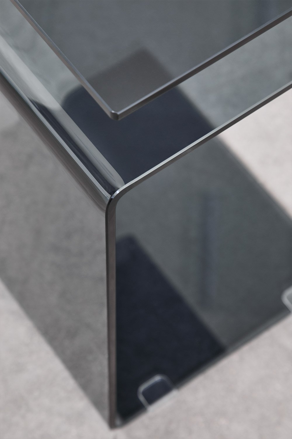 Mesa auxiliar retangular 40x35 cm em vidro temperado Diora, imagem de galeria 8