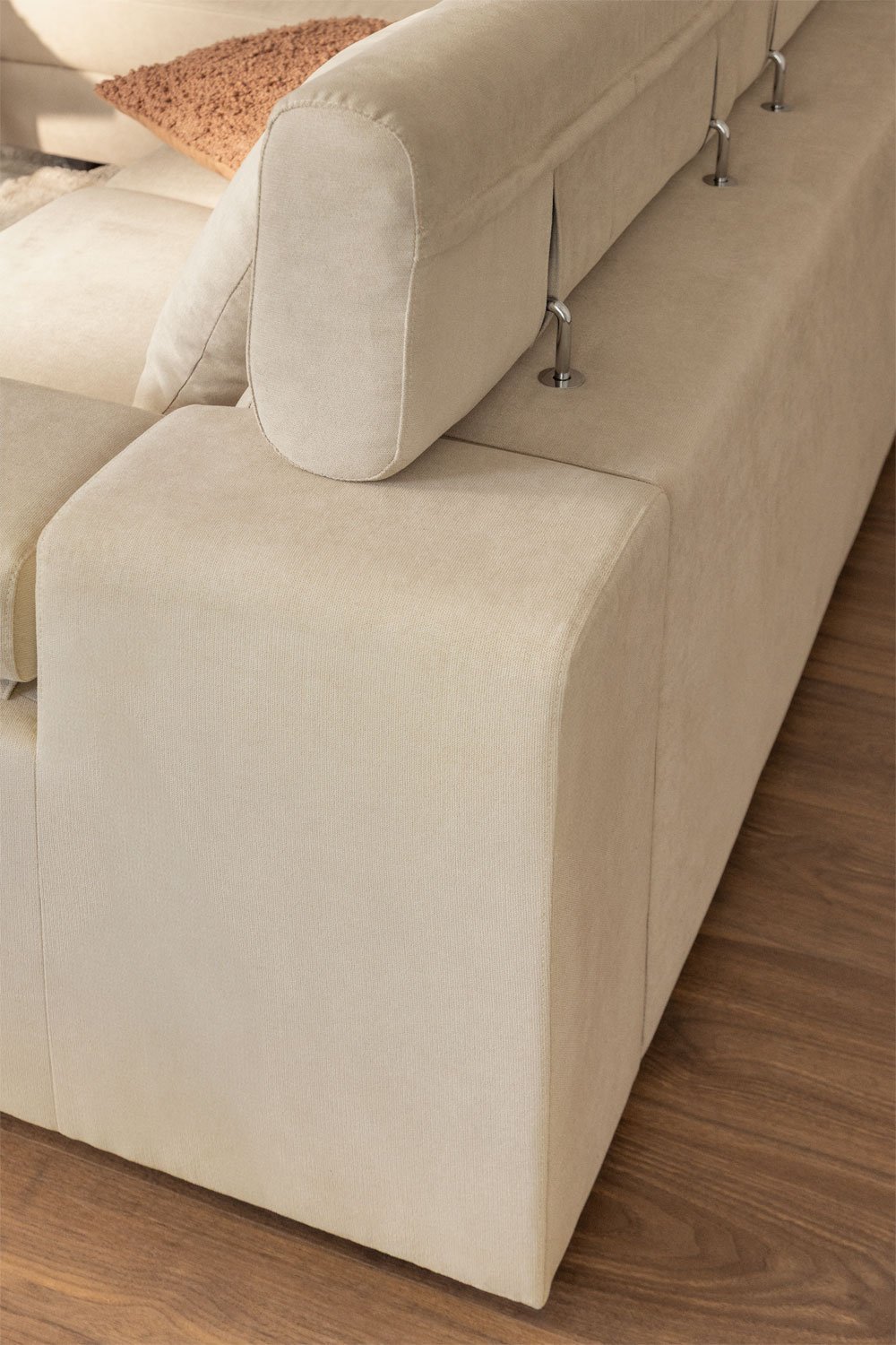 Sofá chaise longue esquerdo de 3 lugares com encosto de cabeça regulável e assentos deslizantes Aramis , imagem de galeria 5