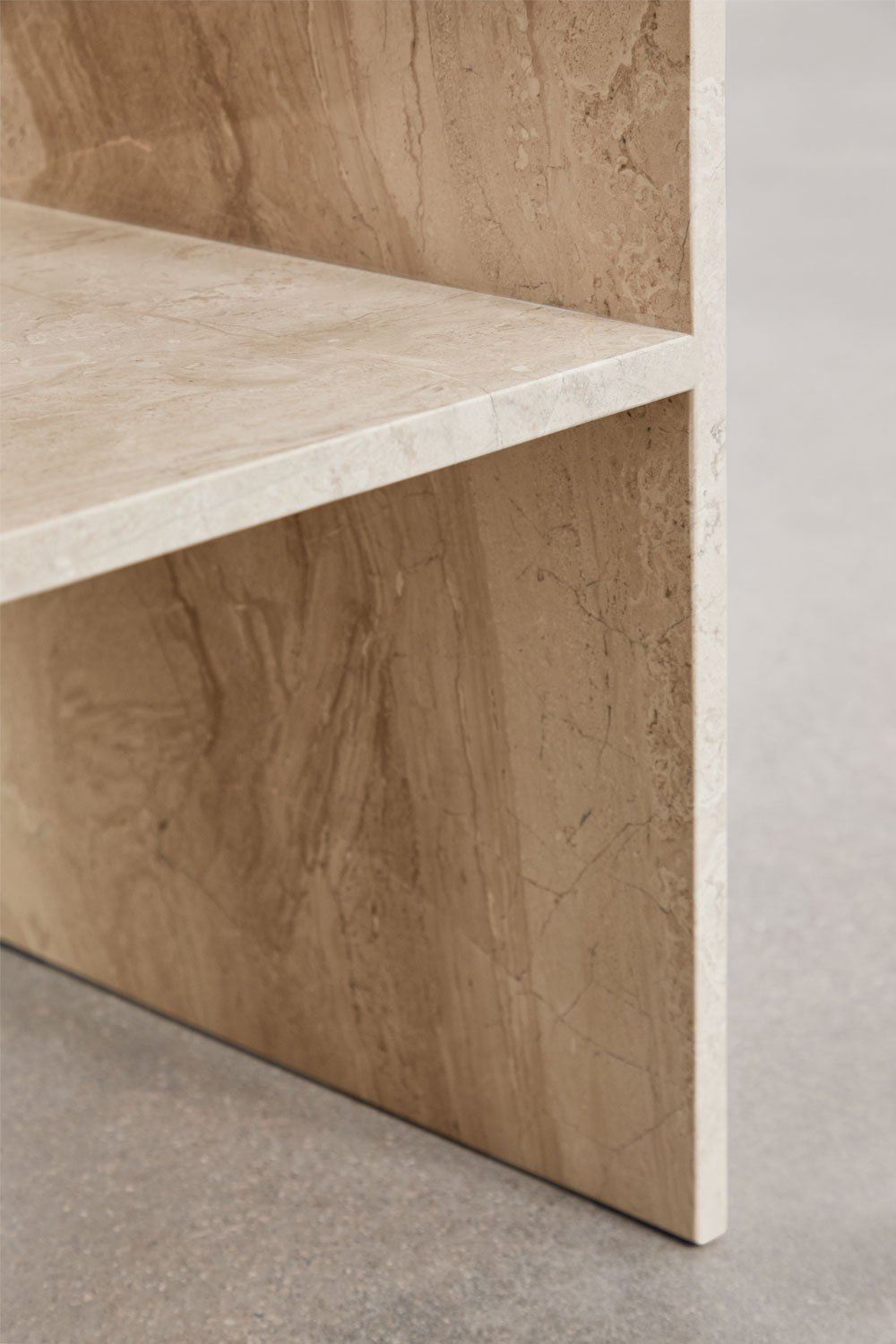 Mesa lateral quadrada 35x35 cm em mármore Gabrielle, imagem de galeria 6