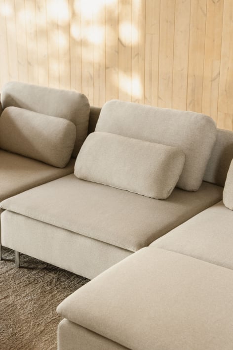 Módulo central para sofá modular Oriol - Tecido Creme bege