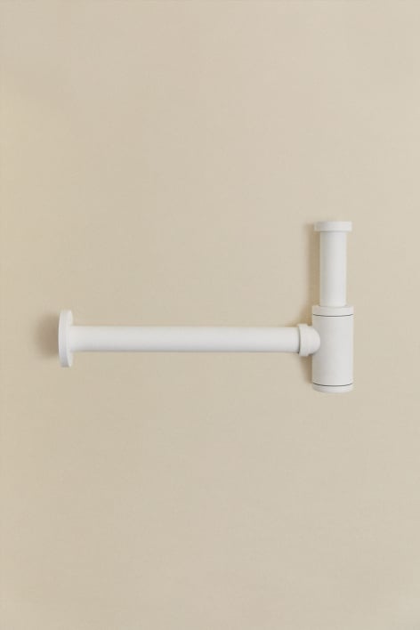 Sifão de pia de aço inoxidável Bibur - Branco