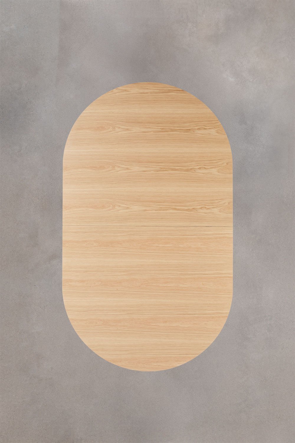 Mesa de jantar oval 180-240x105 cm extensível em MDF e folheado a carvalho Montana, imagem de galeria 12