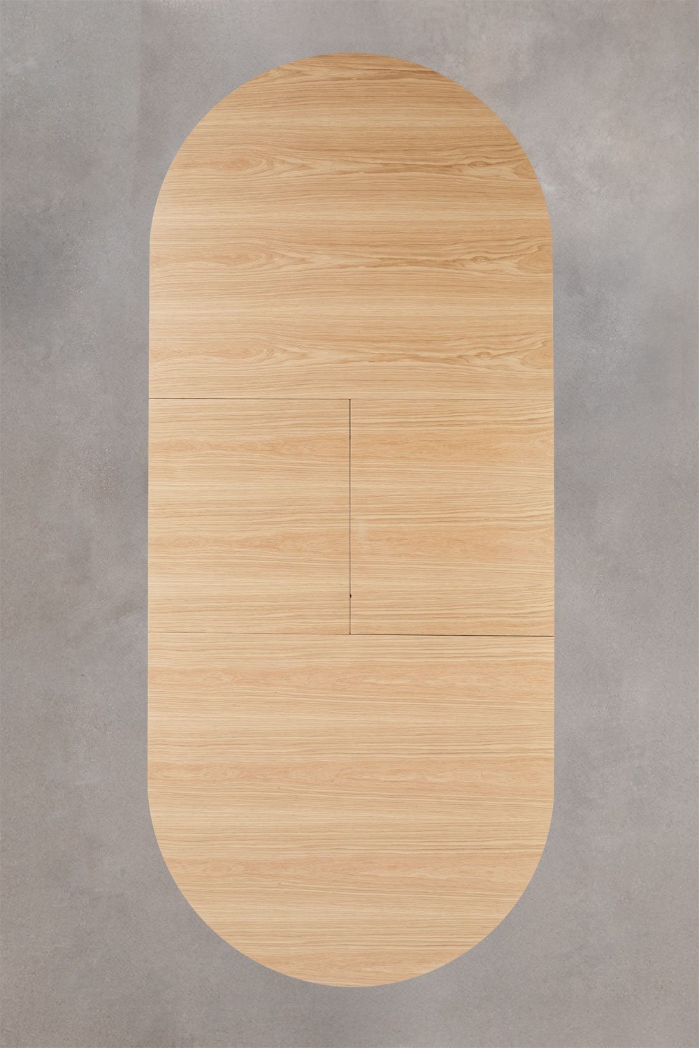 Mesa de jantar oval 180-240x105 cm extensível em MDF e folheado a carvalho Montana, imagem de galeria 13