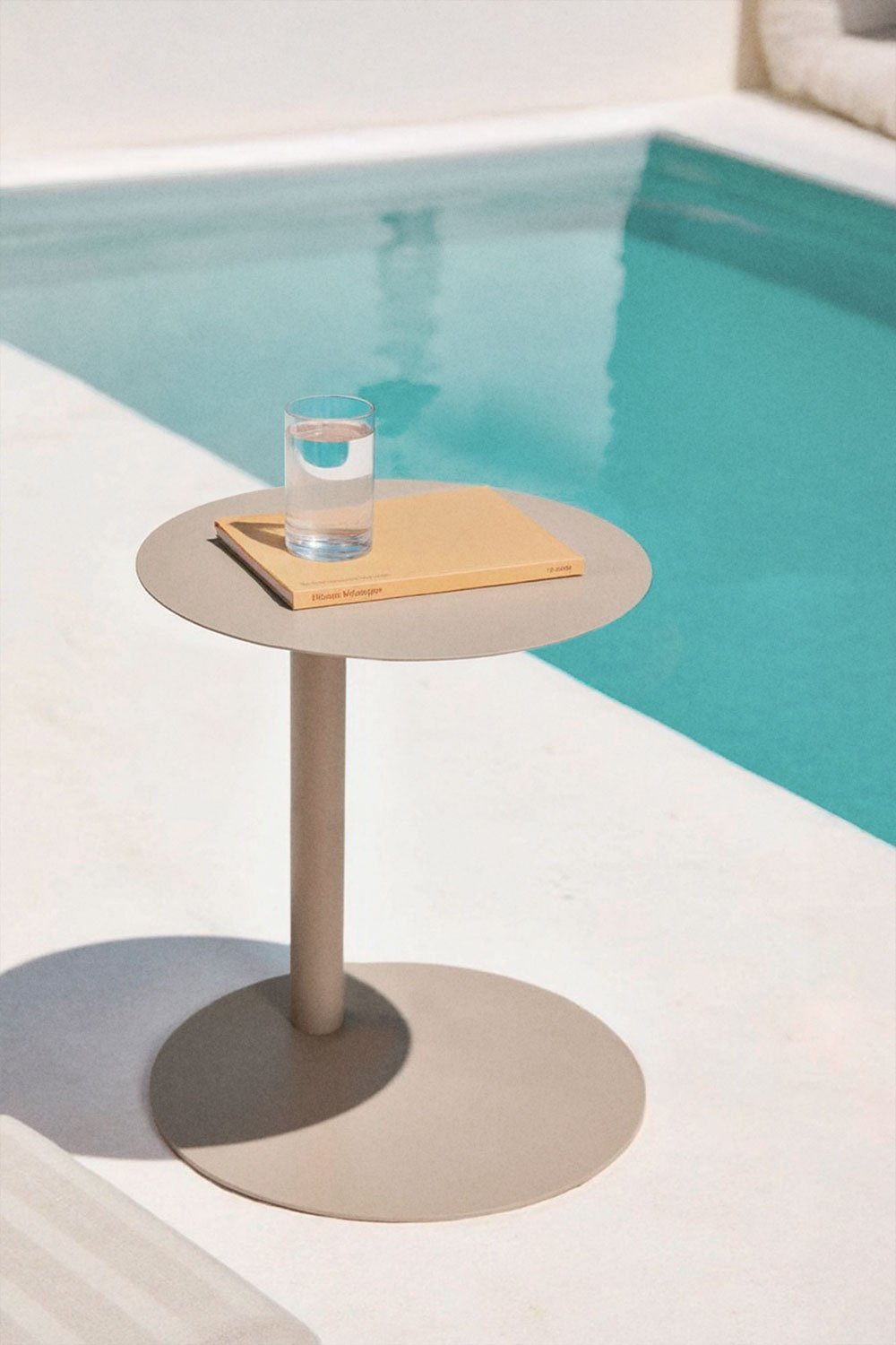 Mesa de apoio de jardim redonda Ø40 cm em aço Yannik, imagem de galeria 1