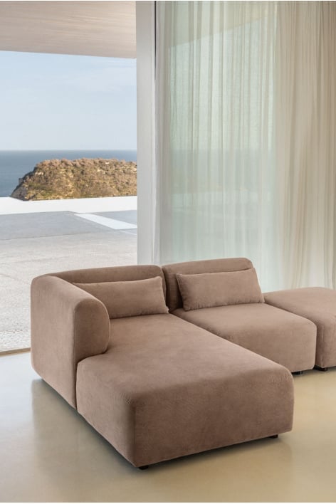Chaise longue esquerda para sofá modular Fogler