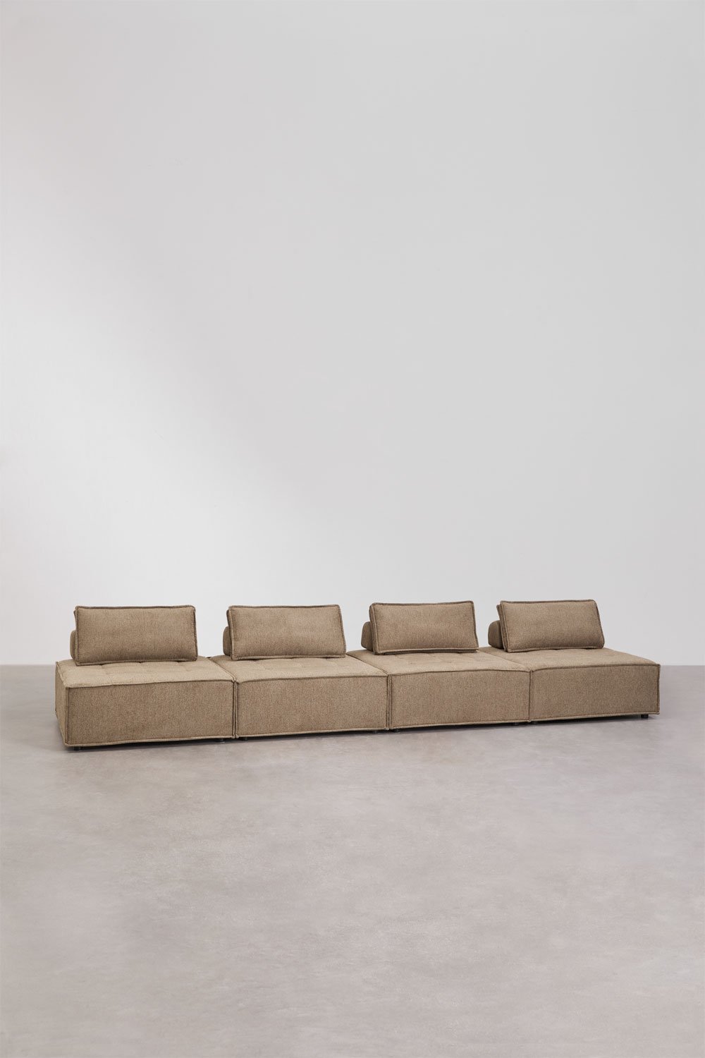 Sofá modular de 4 peças em tecido Vermont, imagem de galeria 3