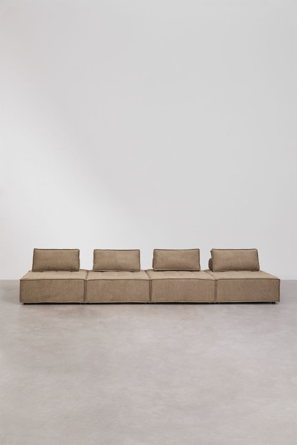 Sofá modular de 4 peças em tecido Vermont, imagem de galeria 4