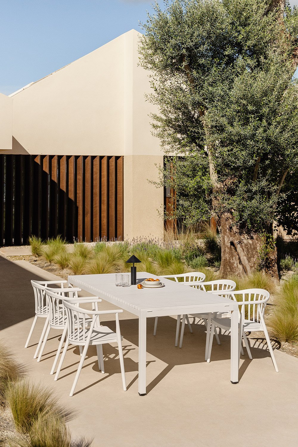 Mesa de jardim retangular 210x100 cm em alumínio Marti, imagem de galeria 1
