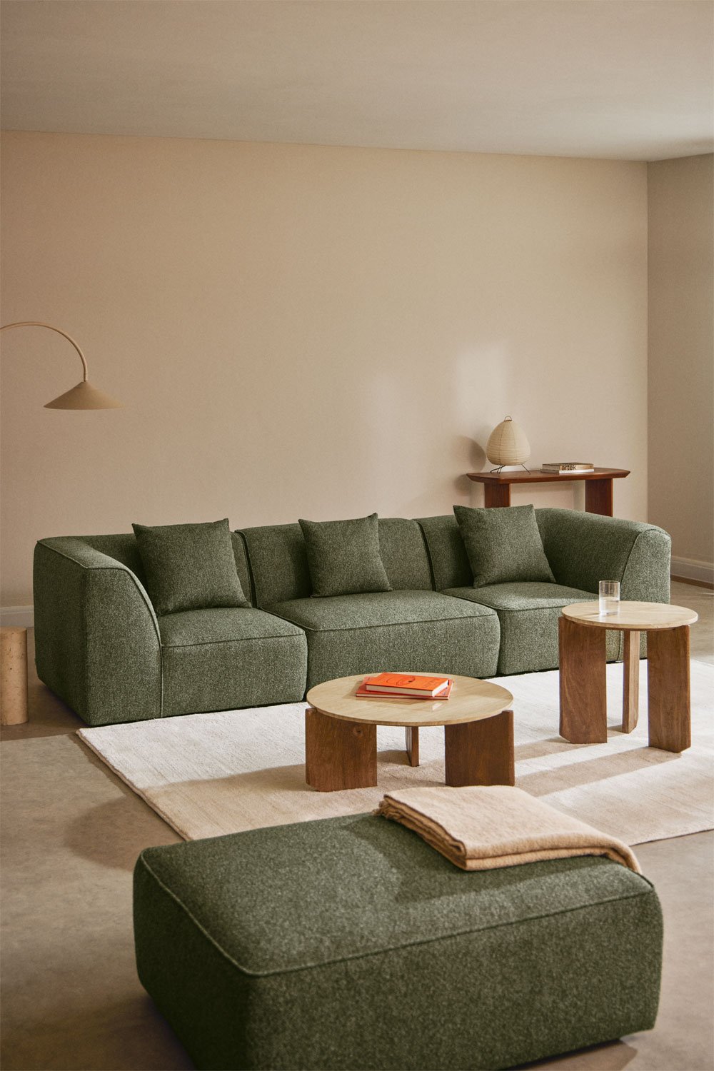 Sofá modular estofado Cardea de 3 peças, imagem de galeria 1