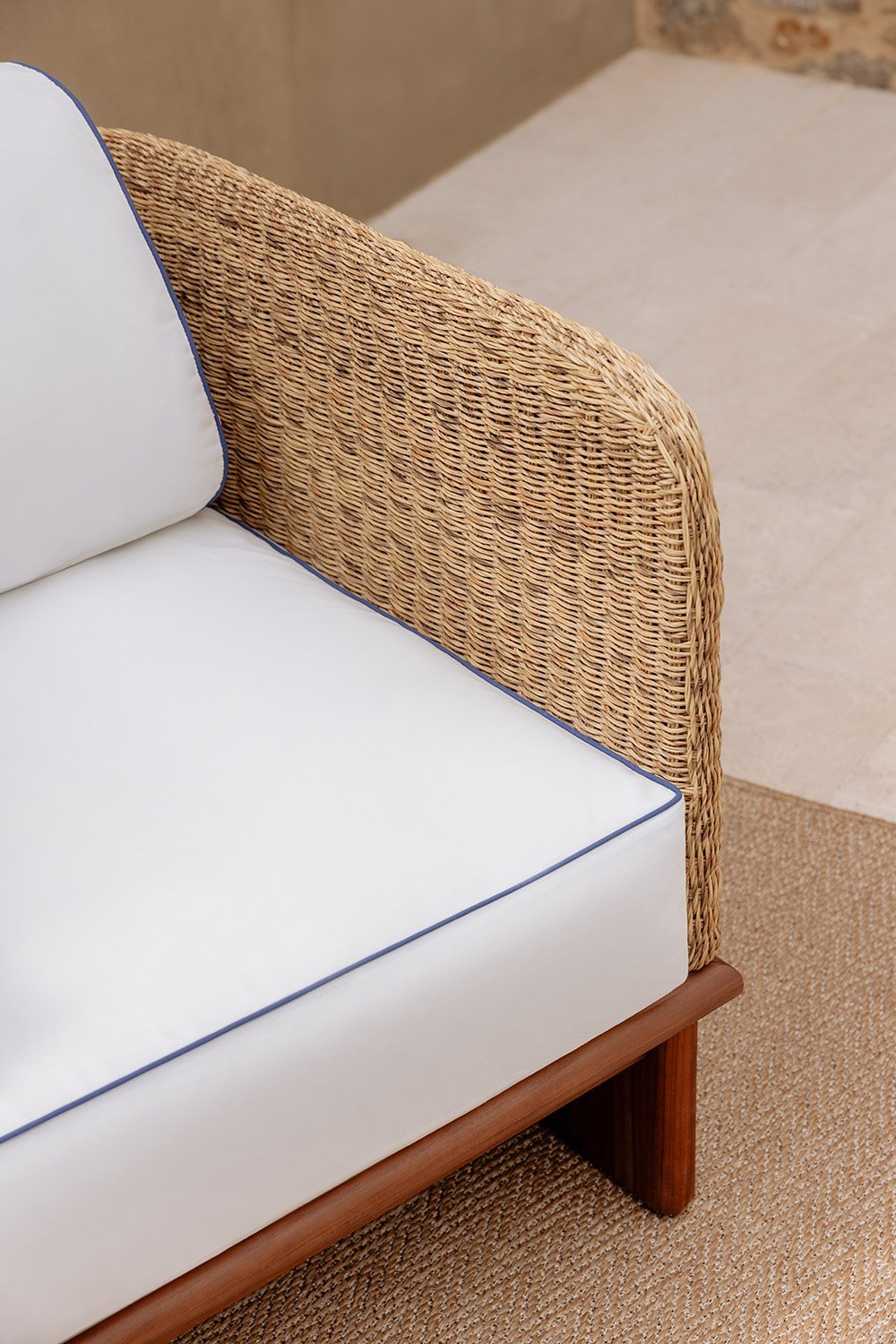 Pacote de 2 poltronas de jardim Famara em rattan e madeira de acácia, imagem de galeria 2