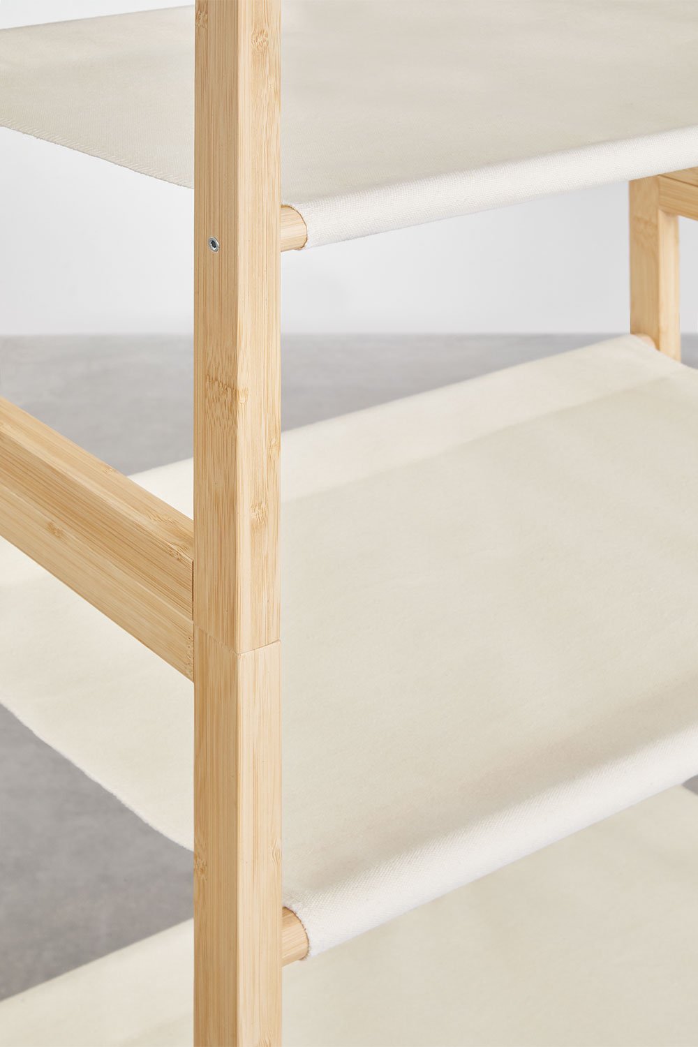 Guarda-roupa modular aberto Deneb de 2 peças com prateleiras de bambu, imagem de galeria 8