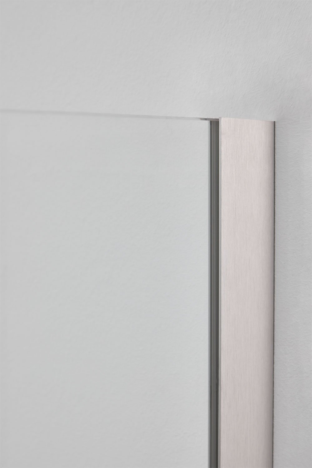 Divisória de duche fixa com vidro temperado de 8 mm e alumínio Bristol, imagem de galeria 5