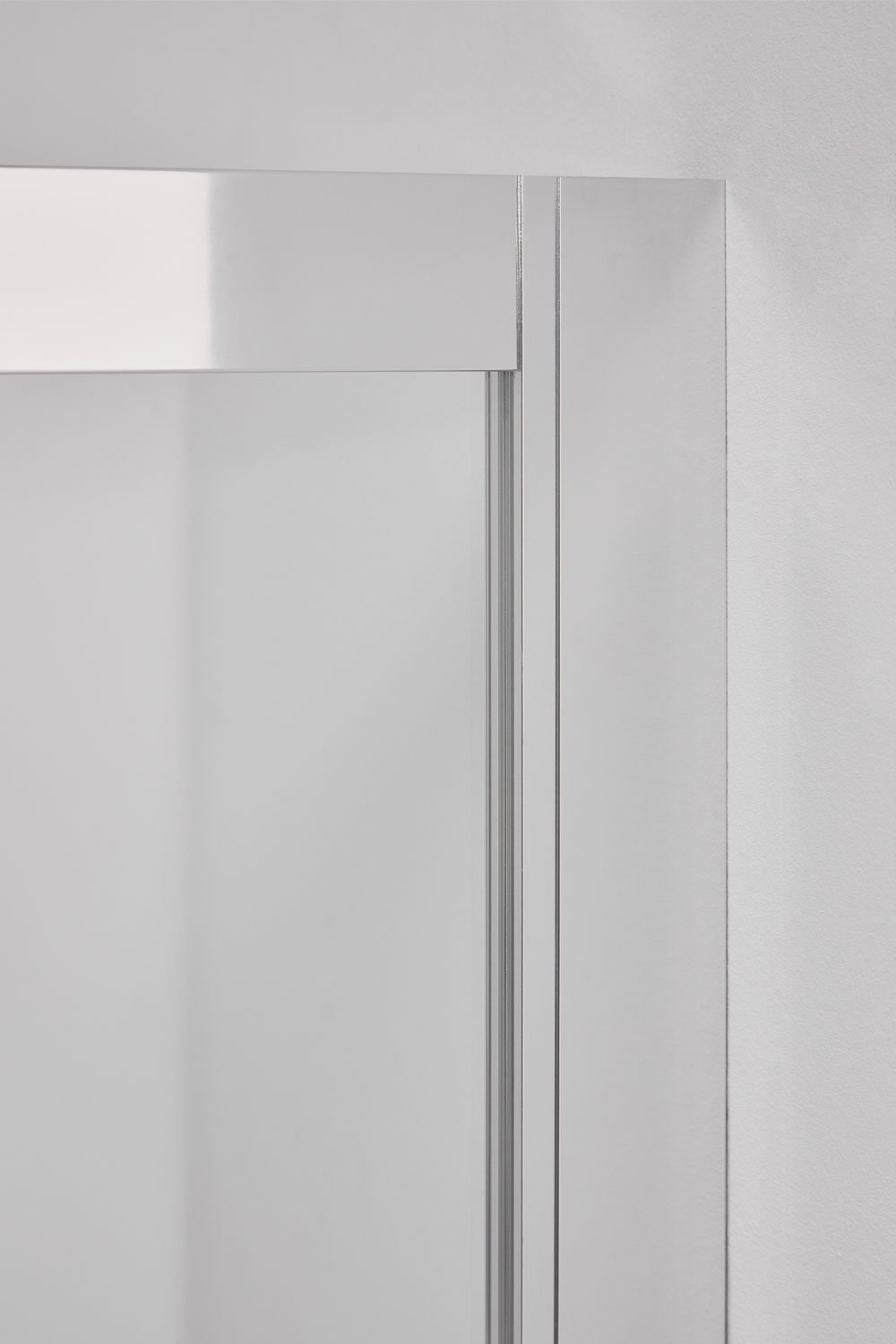 Mampara de duche quadrada com portas deslizantes soft closing, vidro temperado 6 mm e alumínio Brent, imagem de galeria 5