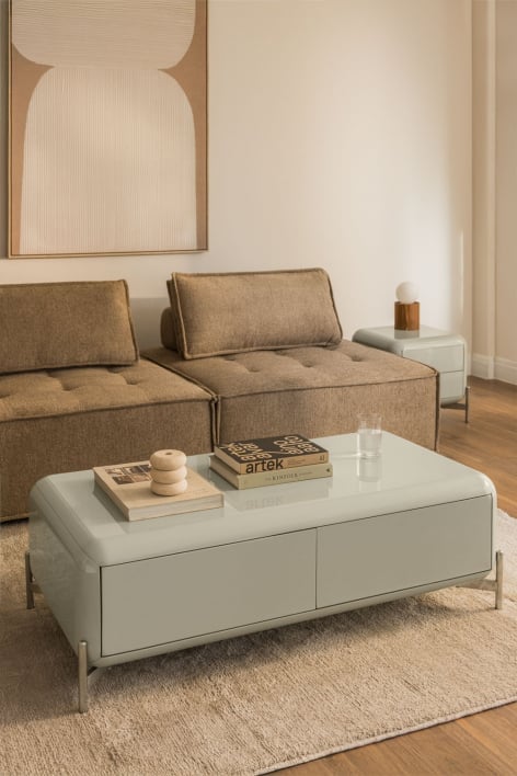 Mesa de centro retangular 120x60 cm em MDF Alazne